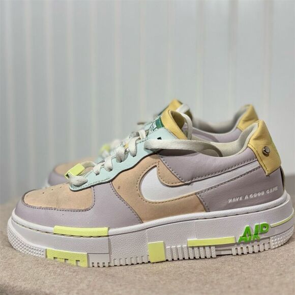 Nike Air Force 1 Pixel 'Have A Good Game' Sneakers Size 7.5 Pastel Streetwear - Picture 1 of 7